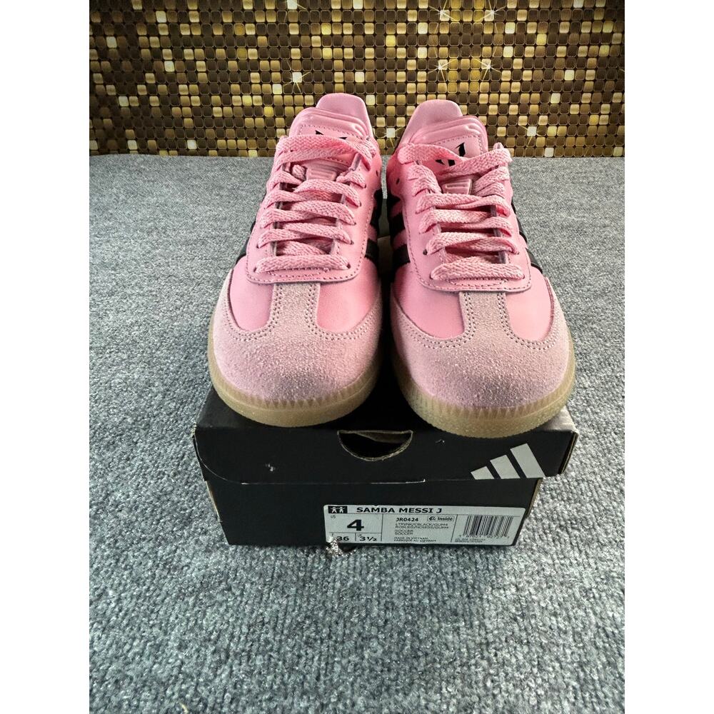 Adidas Samba Messi Pink Black Gum Sneakers Youth 4 Women's 5.5 Soccer Shoes - Picture 9 of 11